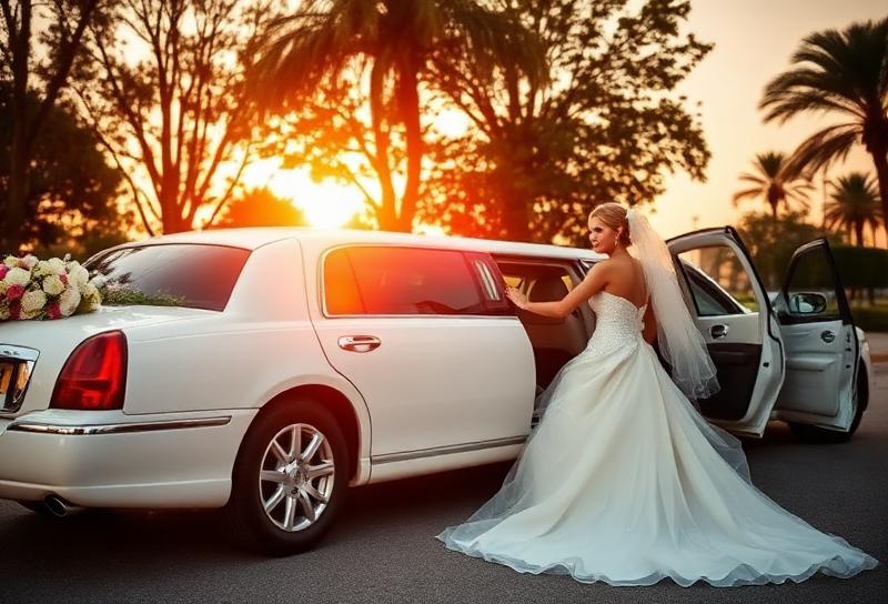 Limousine para casamento em São Paulo - noiva saindo da limousine